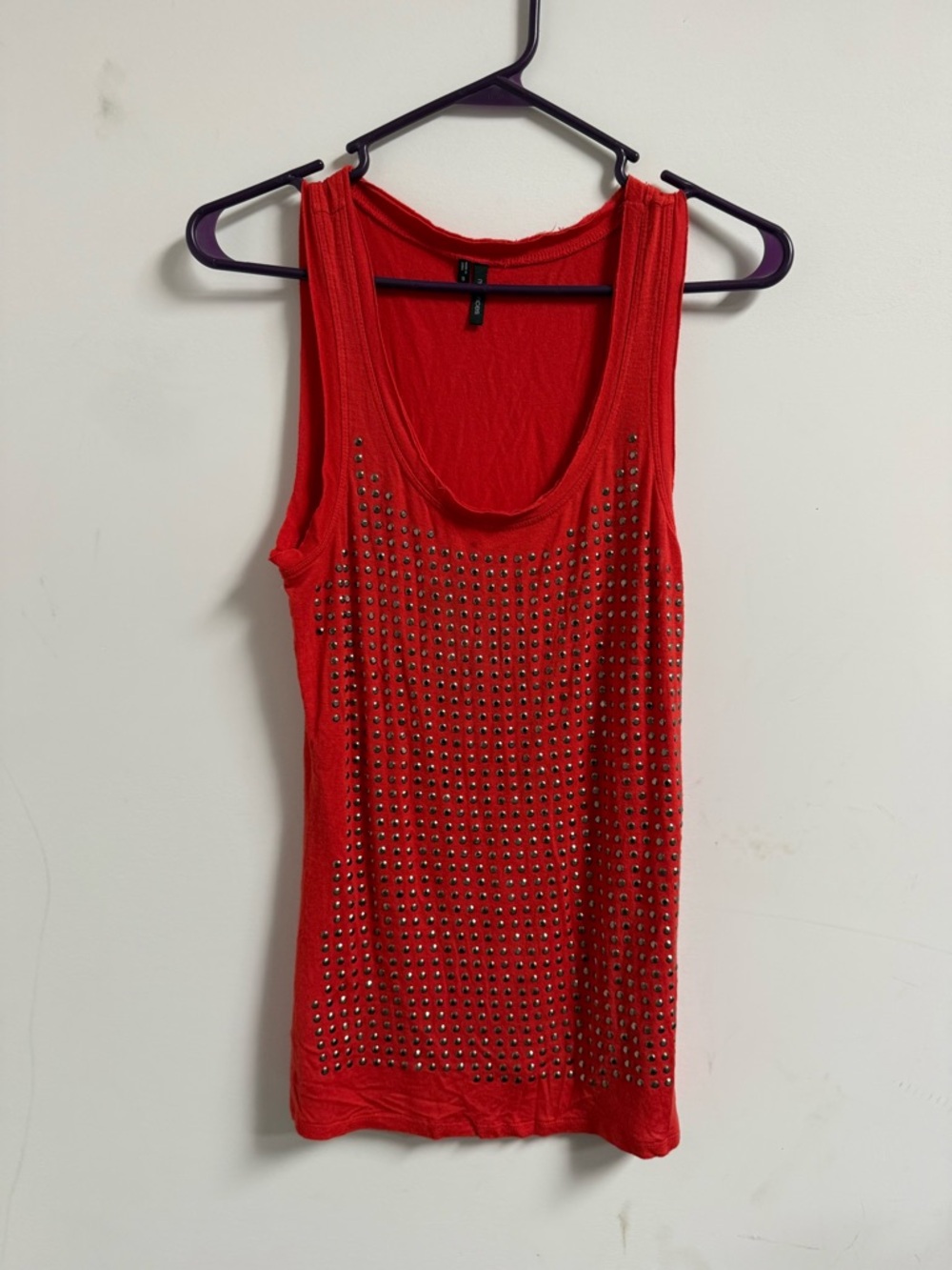Studded Scoop Neck Tank Top